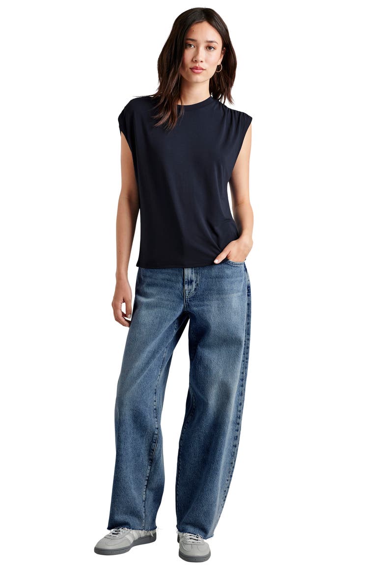 Ruched T-Shirt, Alternate, color, NAVY