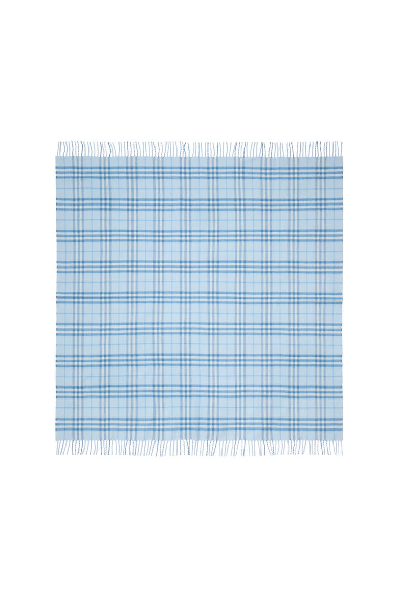 Burberry Check Wool Baby Blanket, Alternate, color, Ice Blue