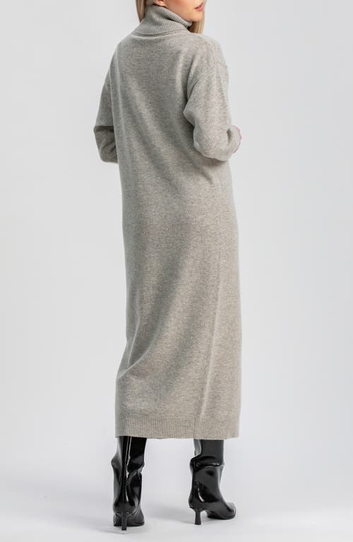 Pietro Brunelli Maternity Gressoney Long Sleeve Maternity Sweater Dress In Gray