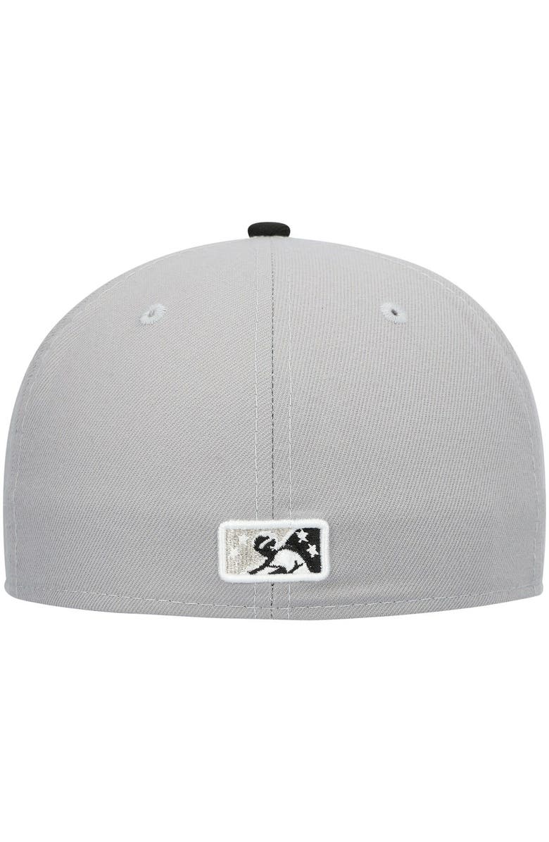 New Era Men's New Era Gray Lansing Lugnuts Authentic Collection Road 59FIFTY Fitted Hat, Alternate, color, Gray