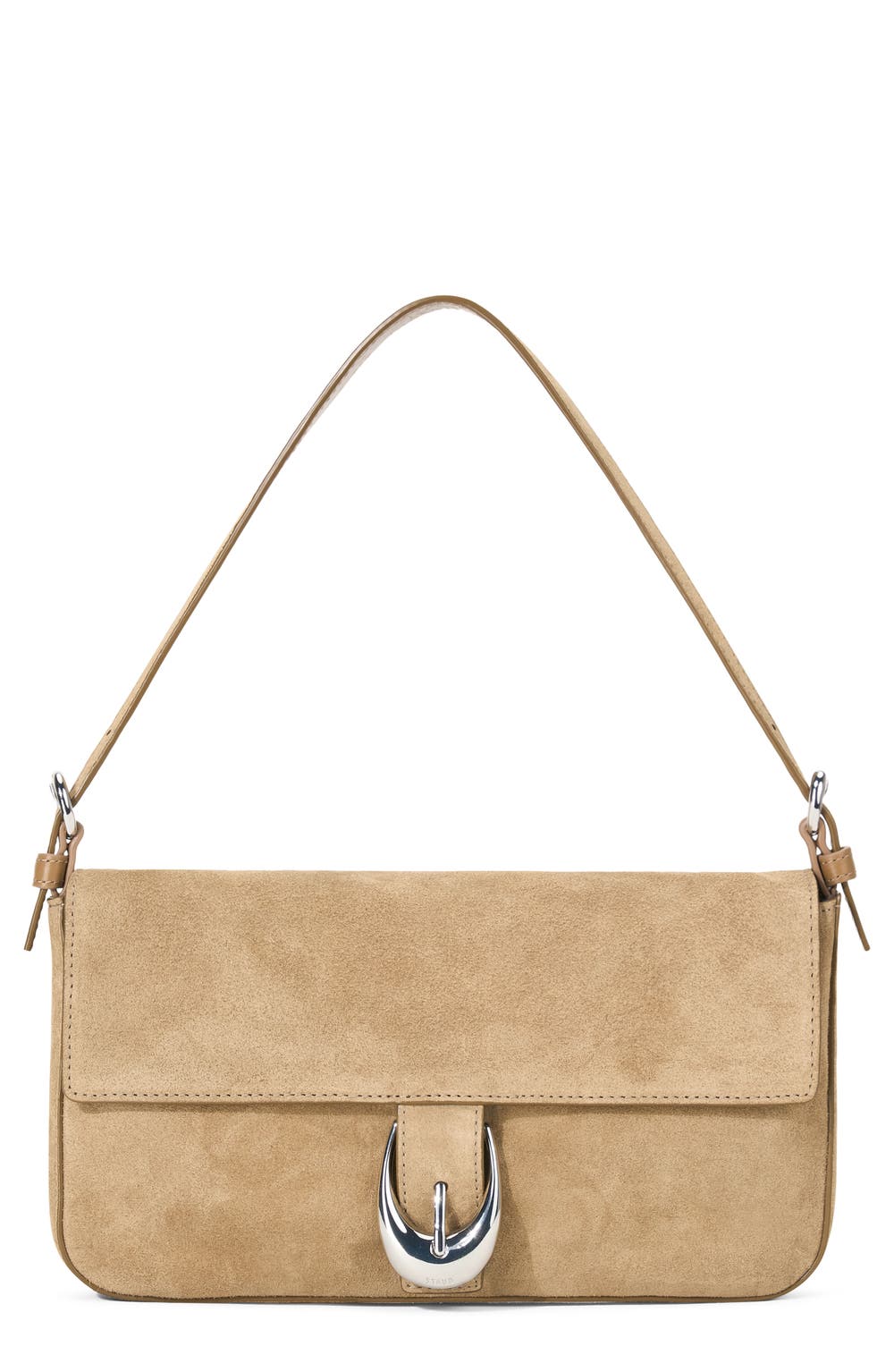 Harlow Suede Shoulder Bag, color, DUNE