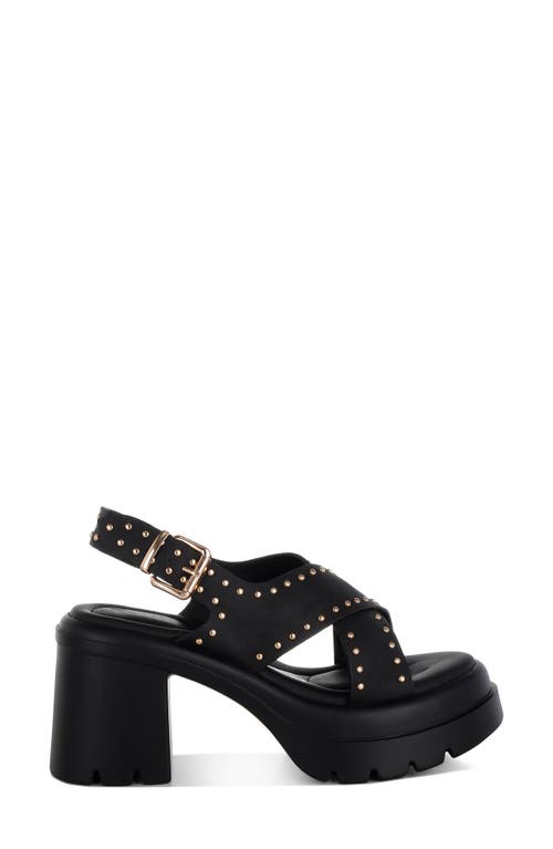 London Rag Nambo Lug Sole Sandal In Black