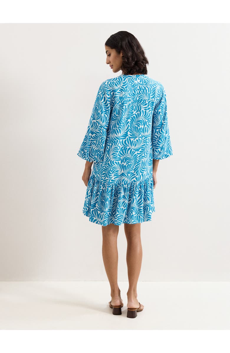 Phase Eight Phoebe Tiered Hem V-Neck Mini Dress, Alternate, color, Blue