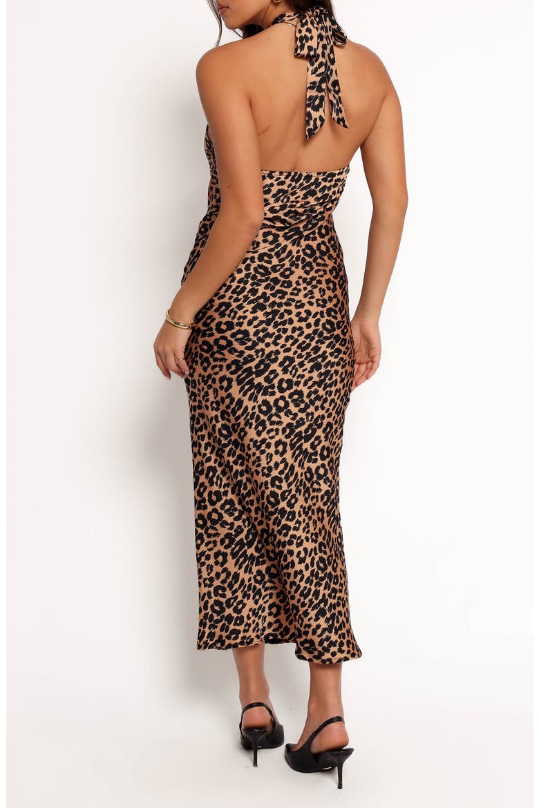 Grasie Halter Dress, Alternate, color, LEOPARD