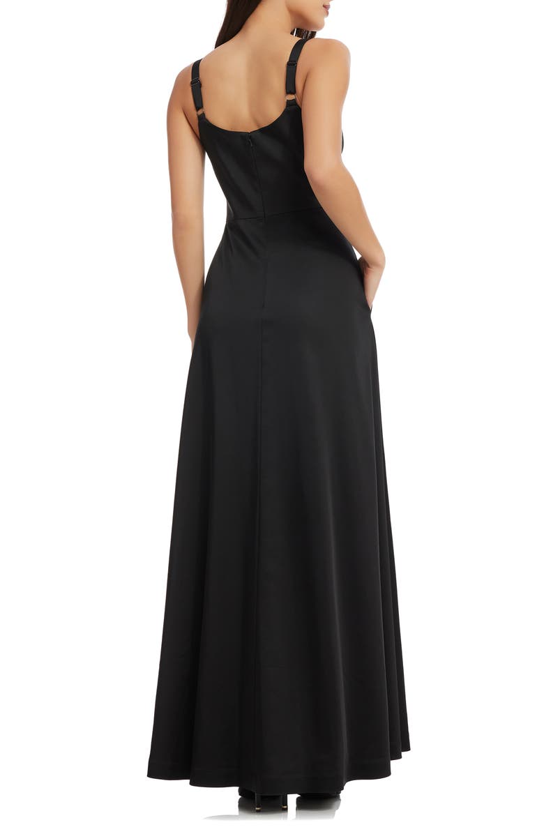 Dress the Population Nina Fit & Flare Gown, Alternate, color, Black