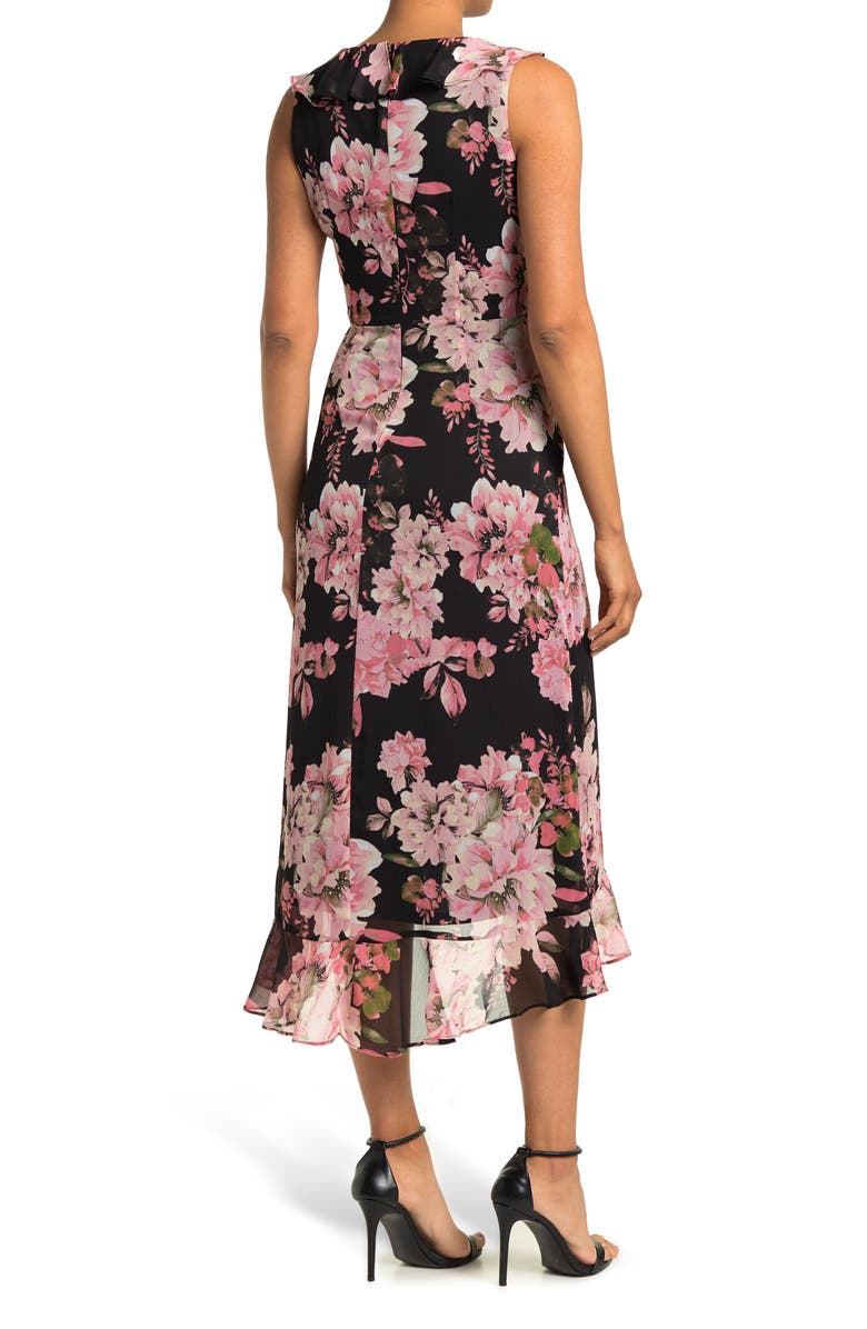 London Times Floral Chiffon Dress, Alternate, color,