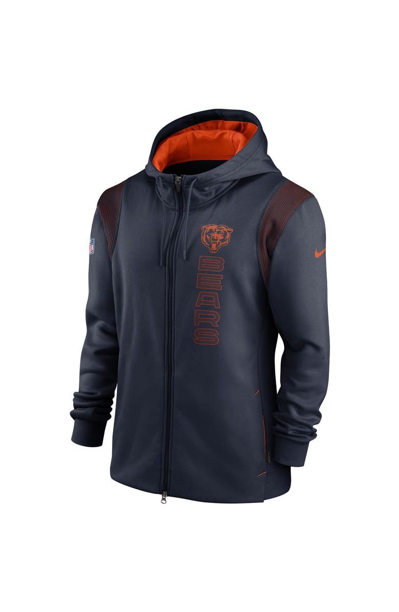 Nike Men's Nike Navy Chicago Bears Sideline Team Performance Full-Zip Hoodie, Alternate, color, 