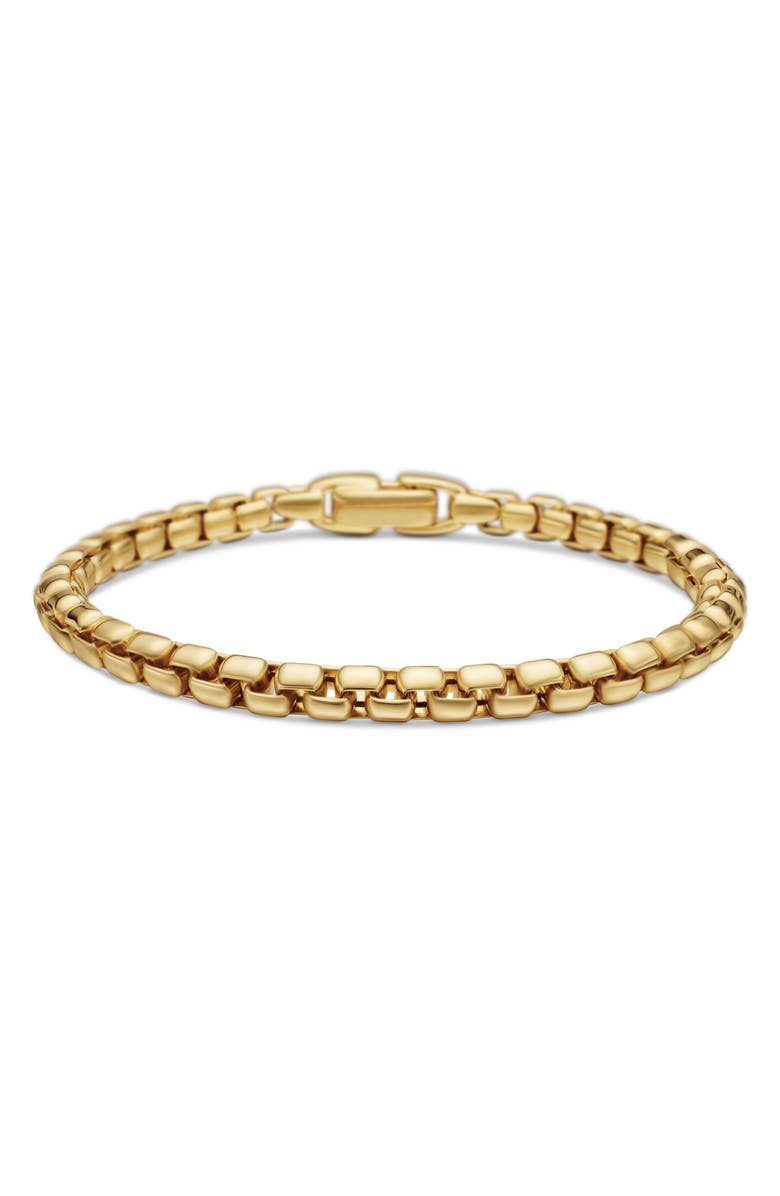 David Yurman Men's Box Chain Bracelet in 18K Yellow Gold, 5mm, Main, color, Gold