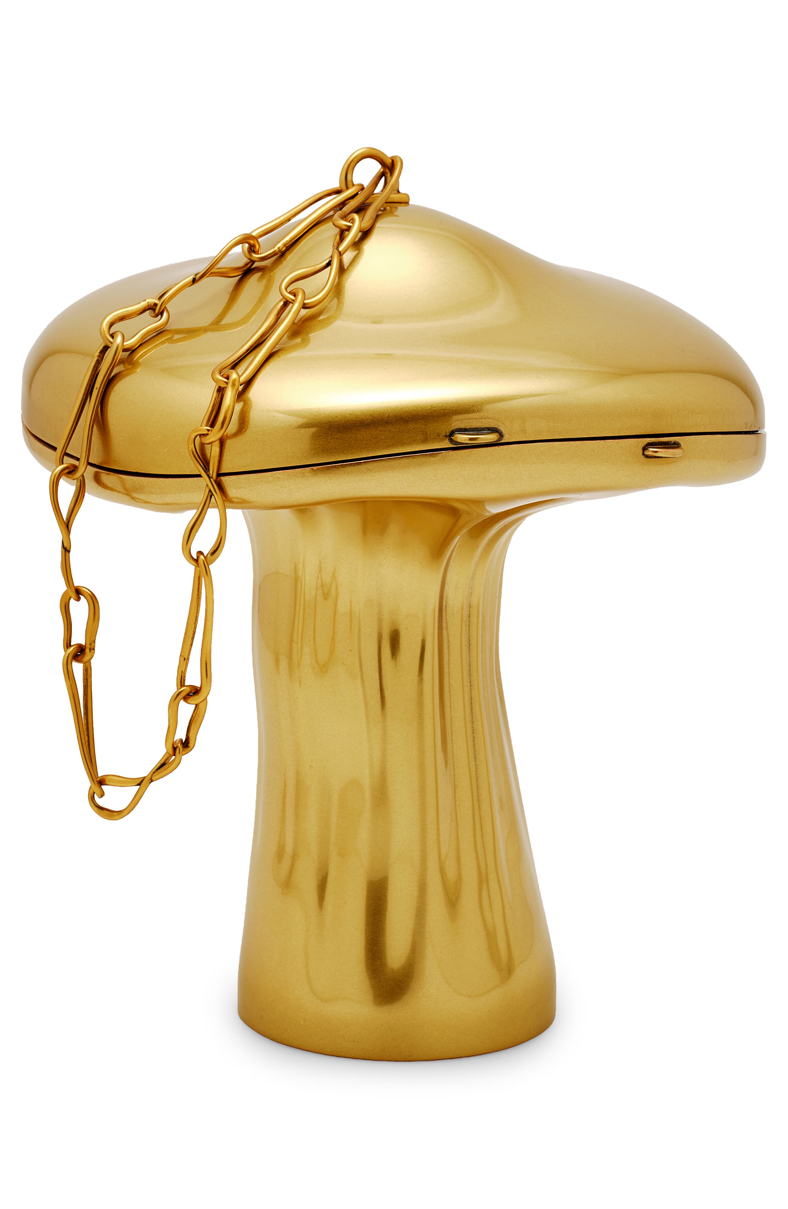 Cult Gaia Fungo Clutch, Alternate, color, Antique Brass