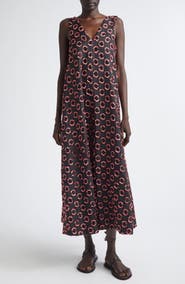 Dries Van Noten Polka Dot Fil Coupé Satin Maxi Dress