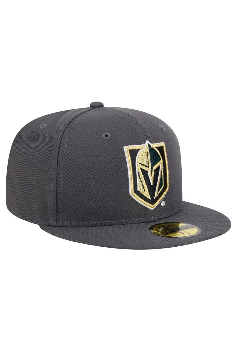 Men's New Era Charcoal Vegas Golden Knights Core 59FIFTY Fitted Hat, Alternate, color, Charcoal