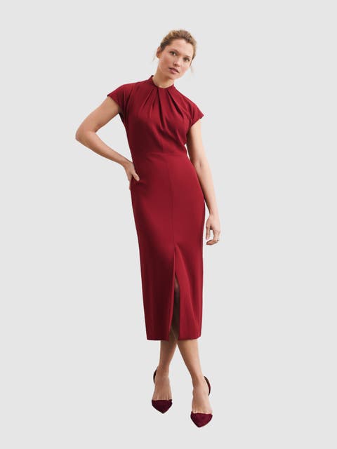 Rossano Short Sleeve High Neck Dress