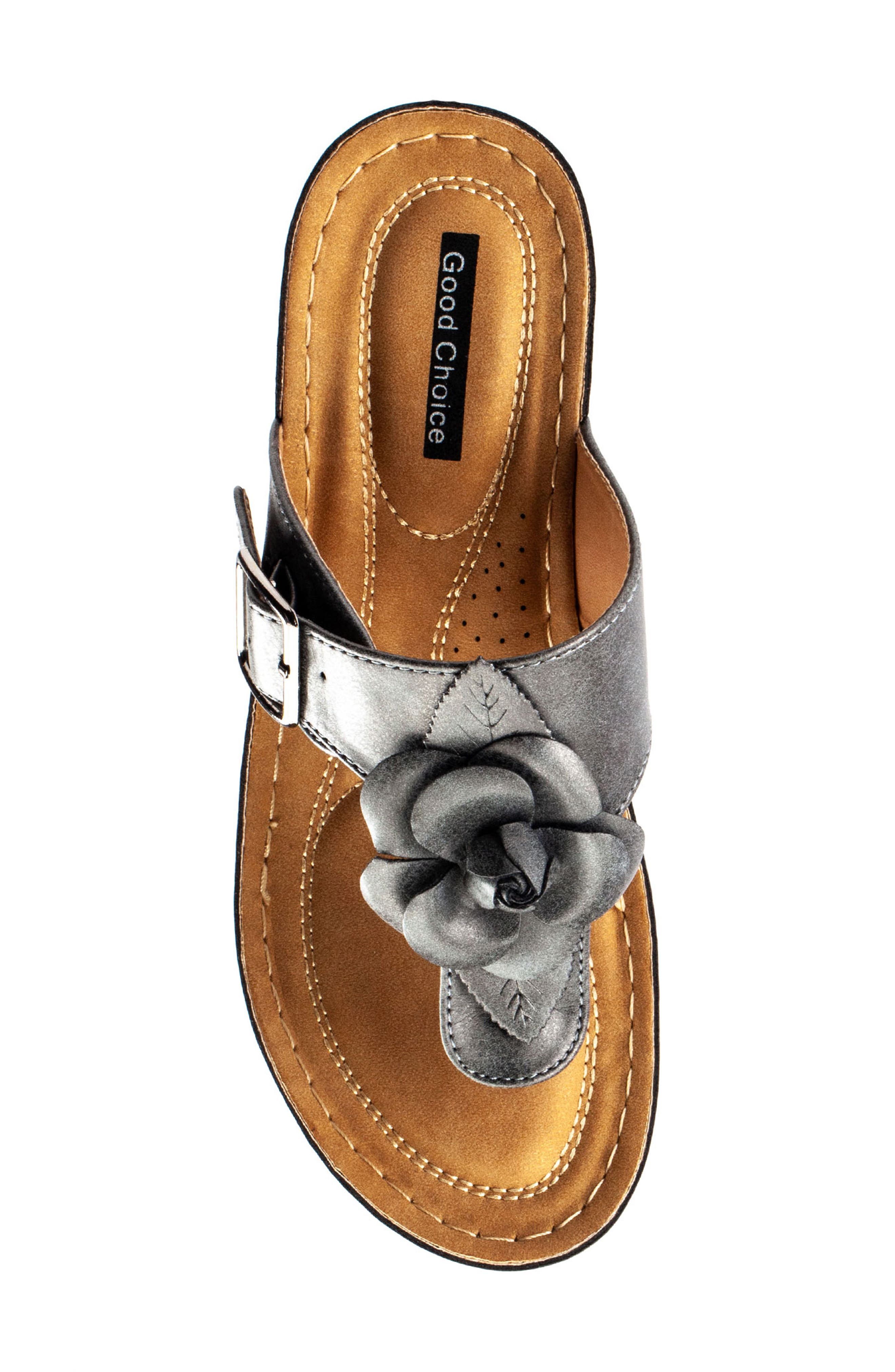 GOOD CHOICE NEW YORK Flora Sandal, Alternate, color, Pewter