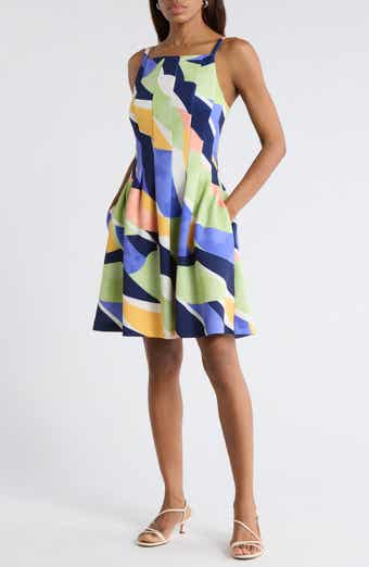 Vince Camuto Scuba Knit Fit & Flare Dress