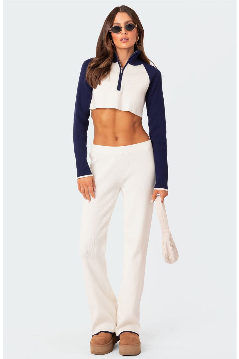 Jax Low Rise Knit Pants, Alternate, color, WHITE