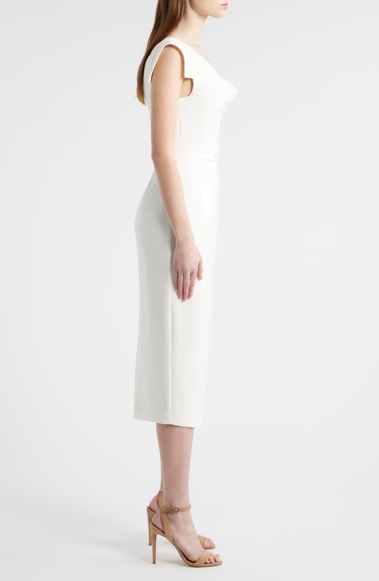 Black Halo Jacqueline Midi Gabardine Sheath Dress, Alternate, color, Porcelain