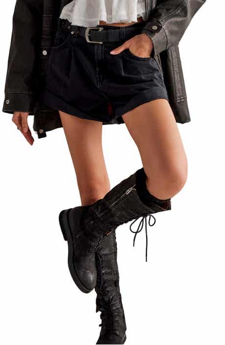 Free People Danni High Waist Denim Shorts