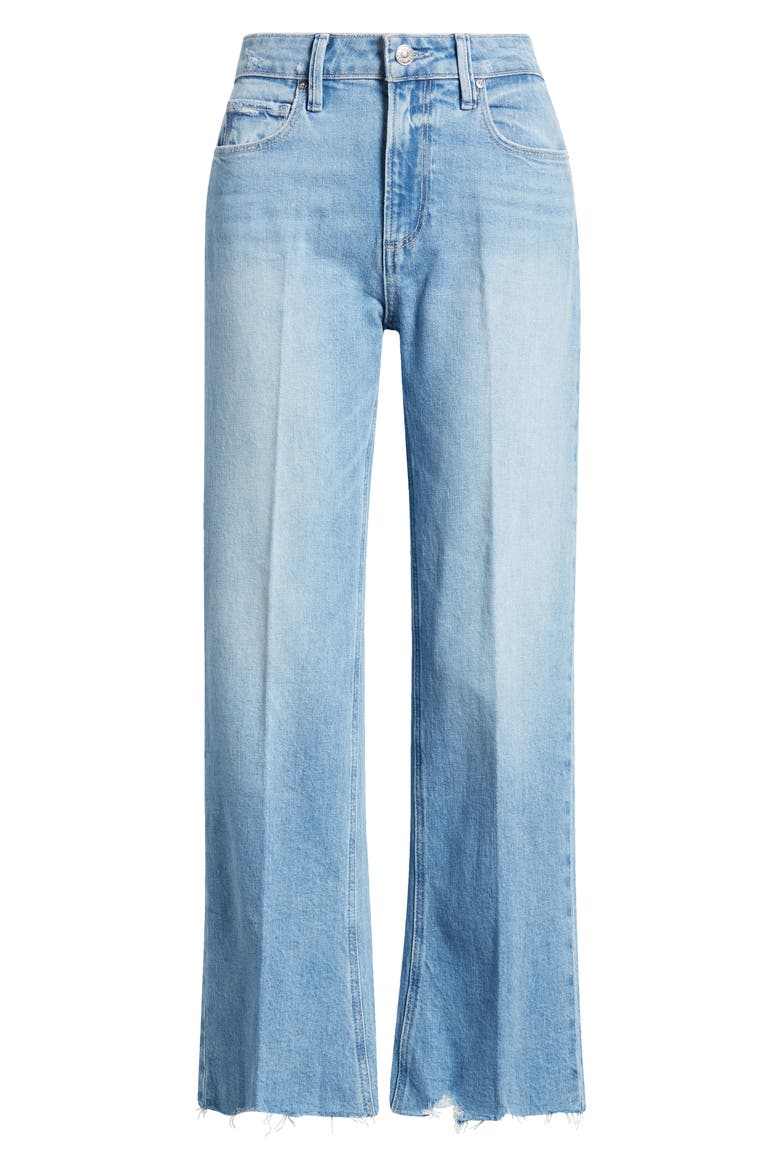 Leenah Raw Hem High Waist Ankle Wide Leg Jeans, Alternate, color, SULTRY W/ ALLEGRO HEM