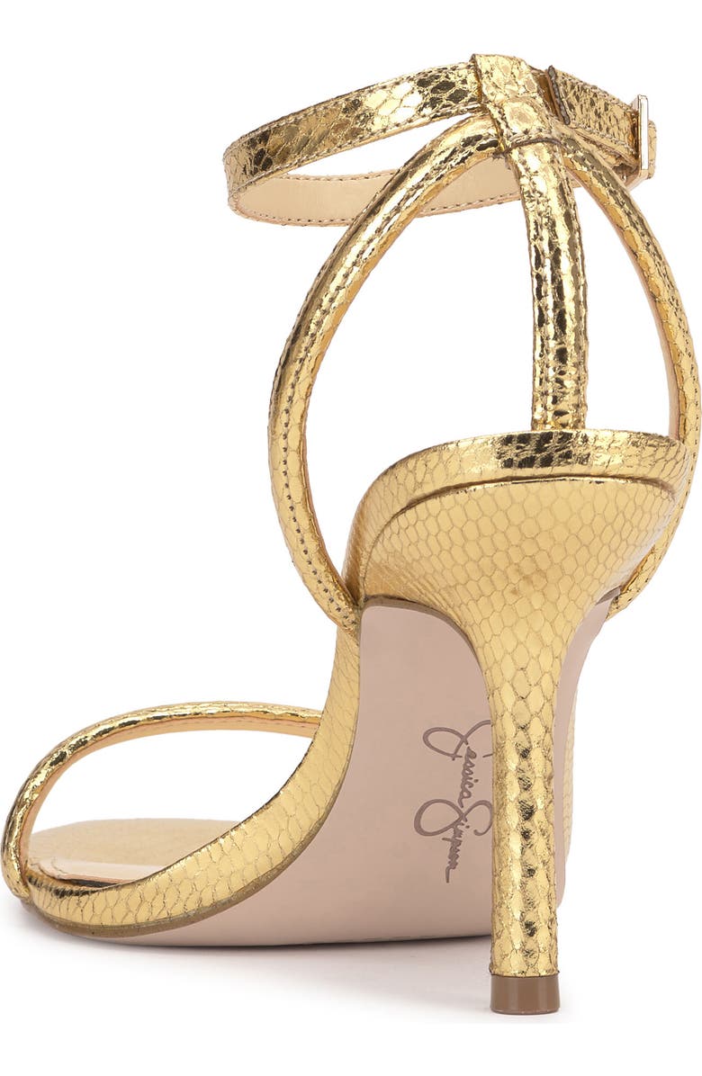 Jessica Simpson Baharia Snakeskin Ankle Strap Sandal, Alternate, color,