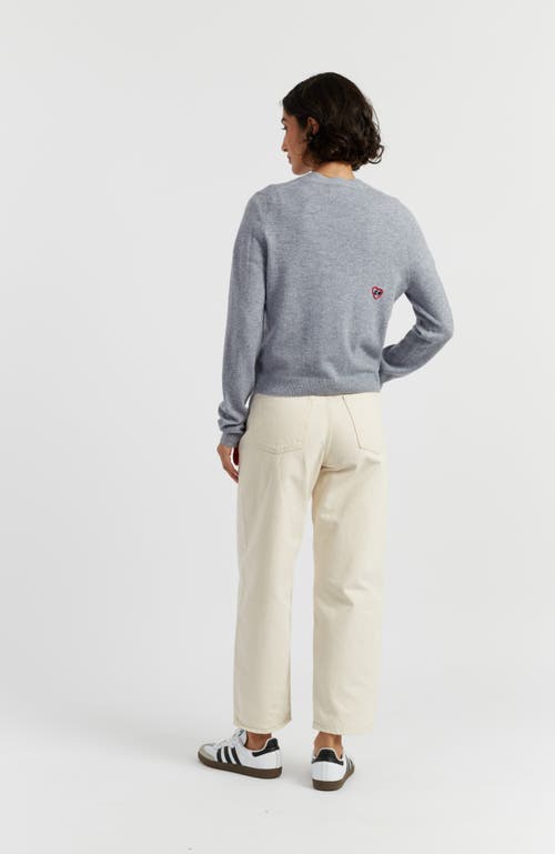 Chinti & Parker Wool Cashmere Snoopy Peek Cardigan In Gray