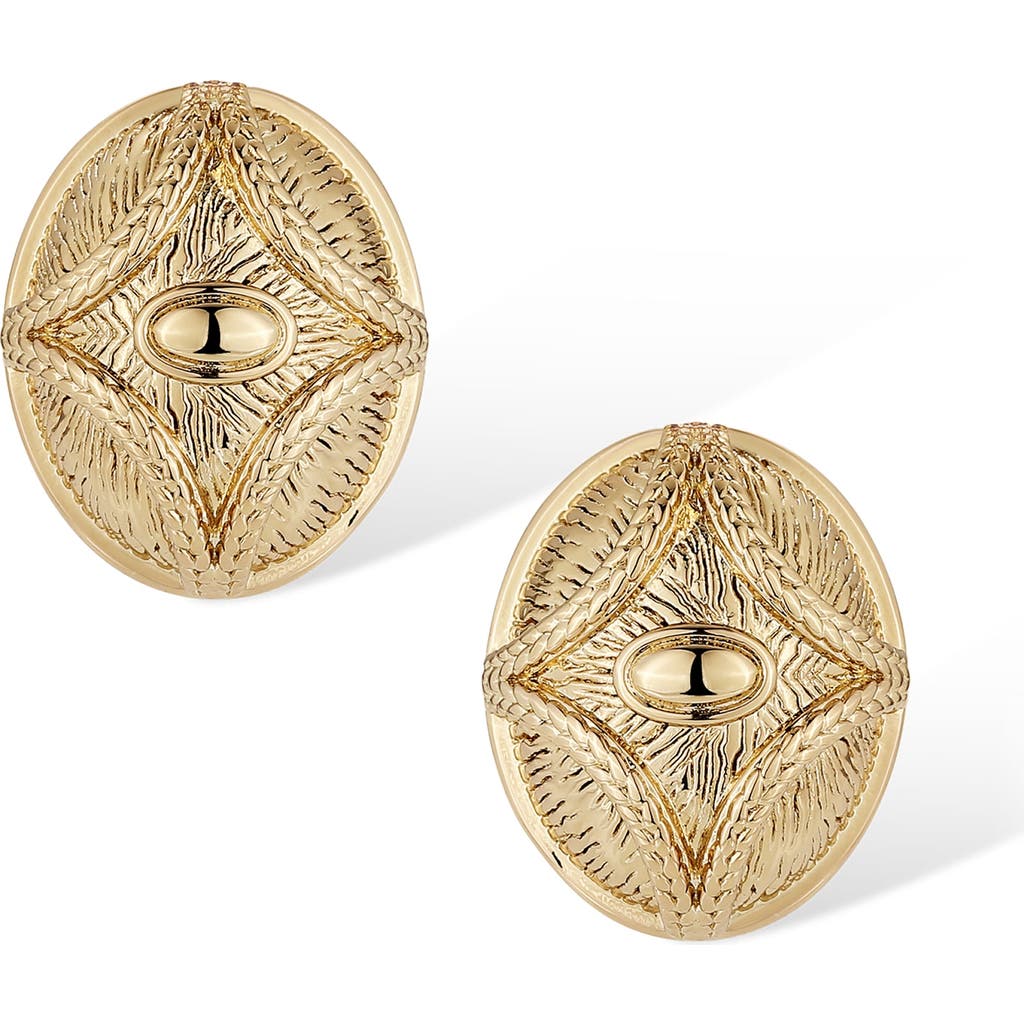Rc Retro Chic Egypt Eye Earrings In Gold