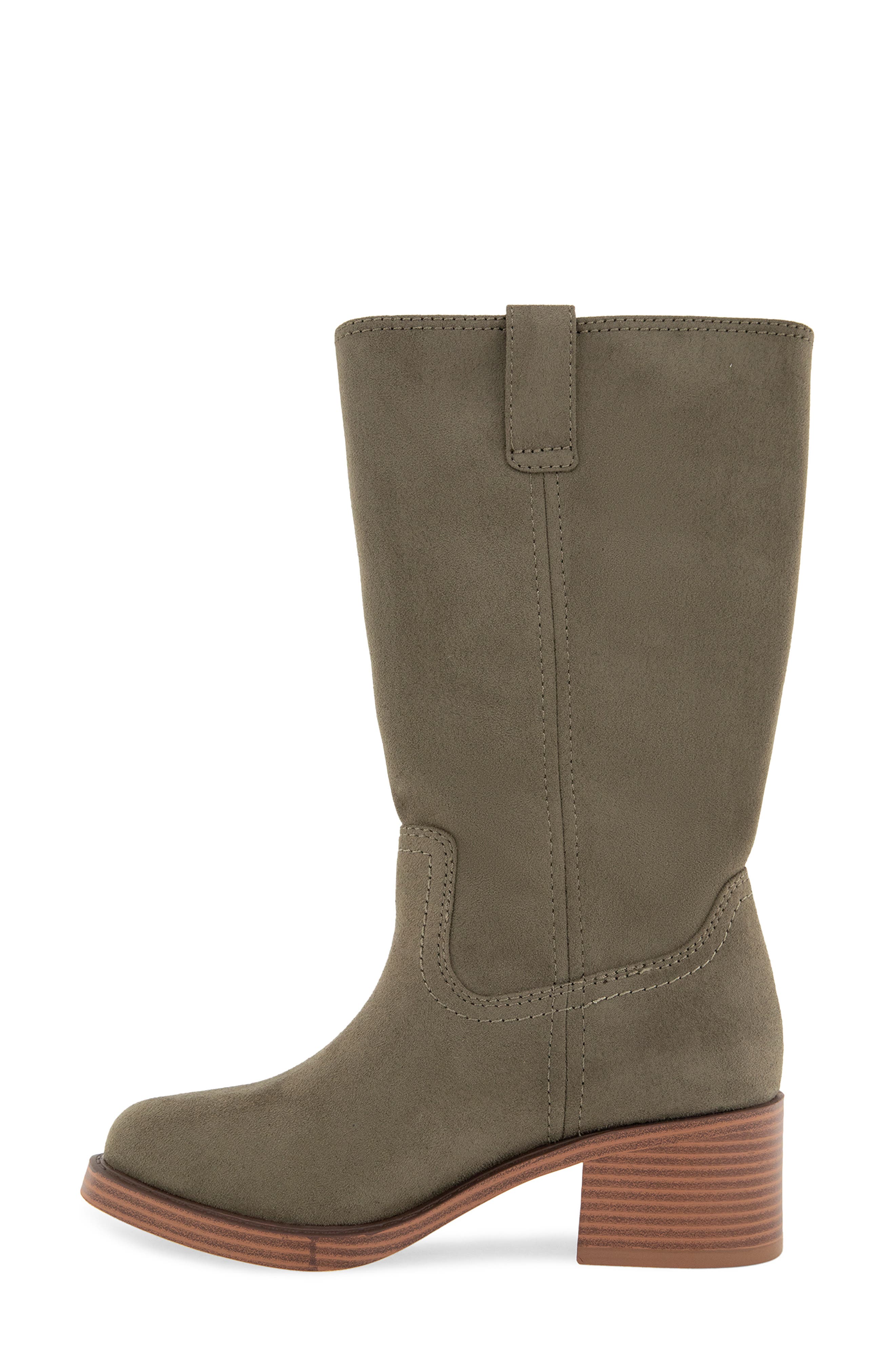 Maude Pull-On Boot, Alternate, color, OLIVE