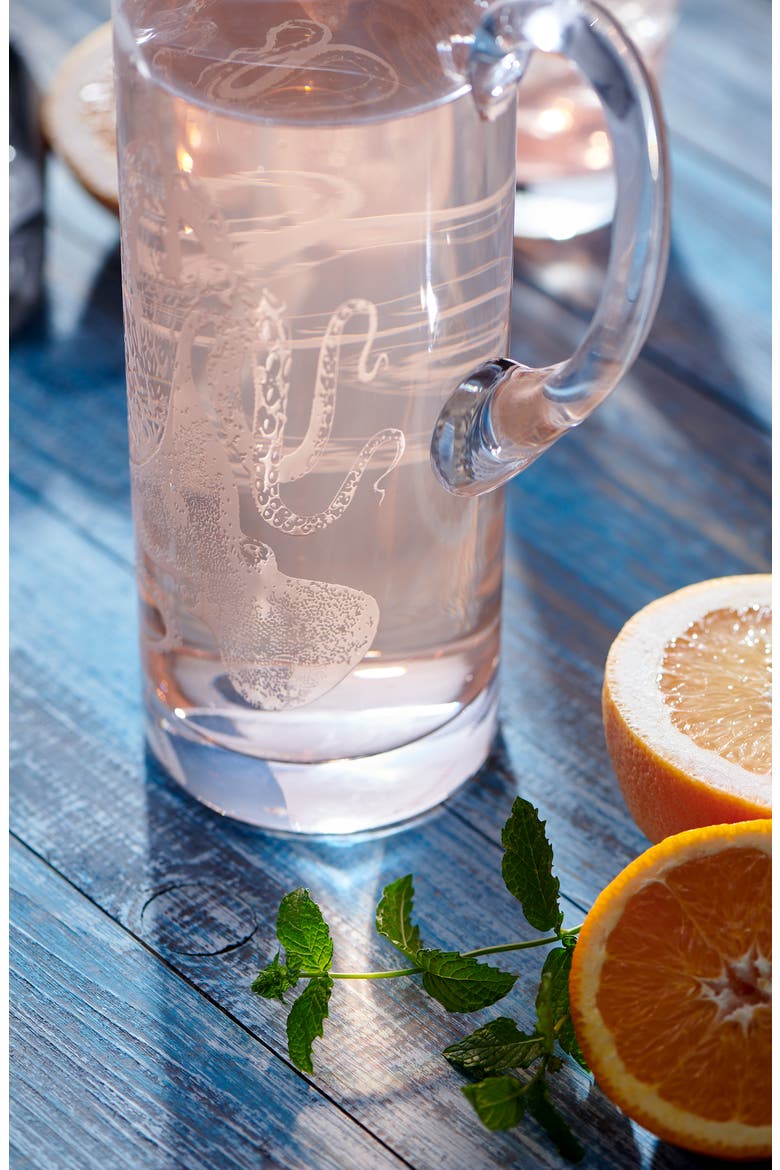 Lucy Tall Pitcher, Alternate, color, CLEAR