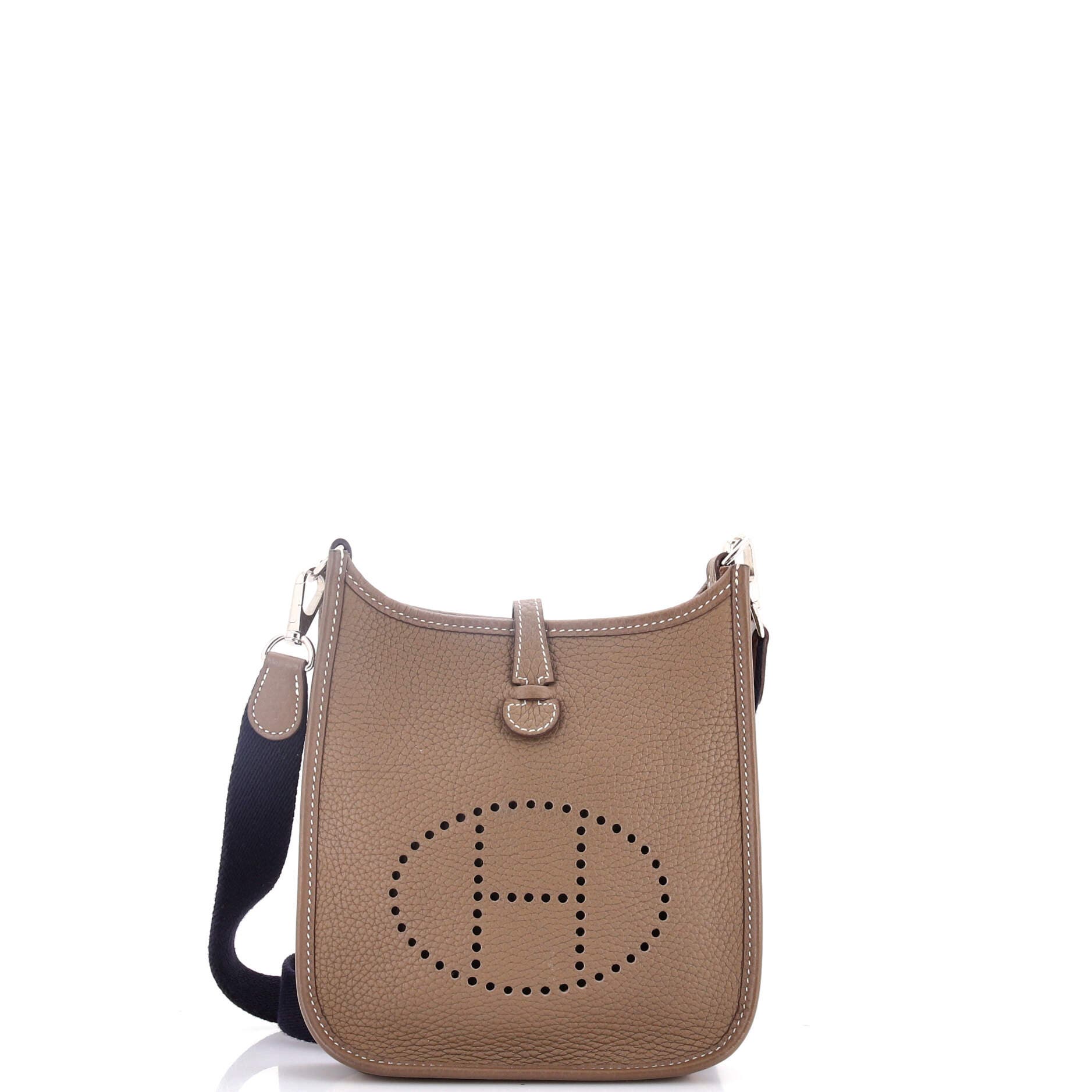 Pre-Owned Hermes Evelyne Bag Gen III Clemence TPM, Main, color, Etoupe