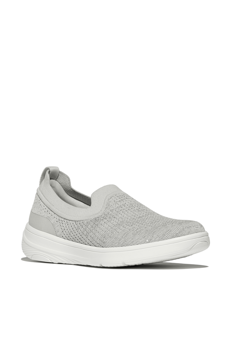 FitFlop Super-Q Knit Slip-Ons, Main, color, Arctic Grey/Silver