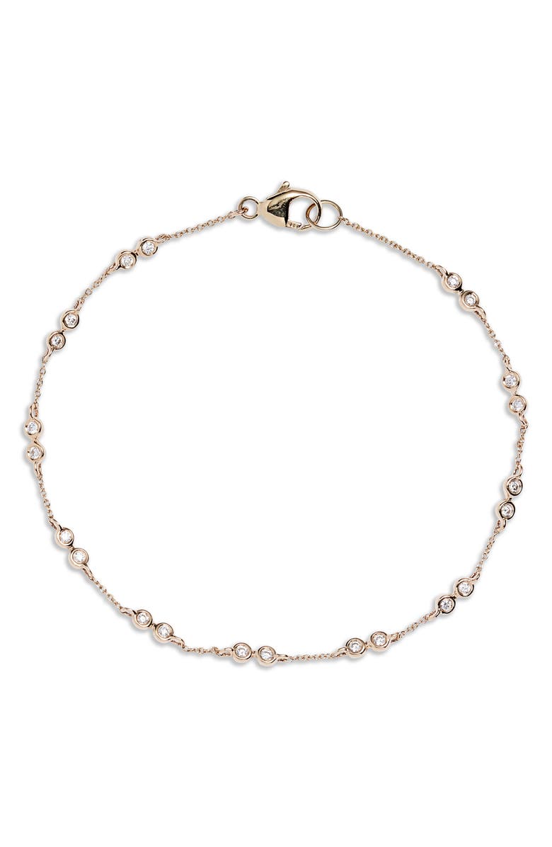 Dana Rebecca Designs Bezel Diamond Station Bracelet, Main, color,