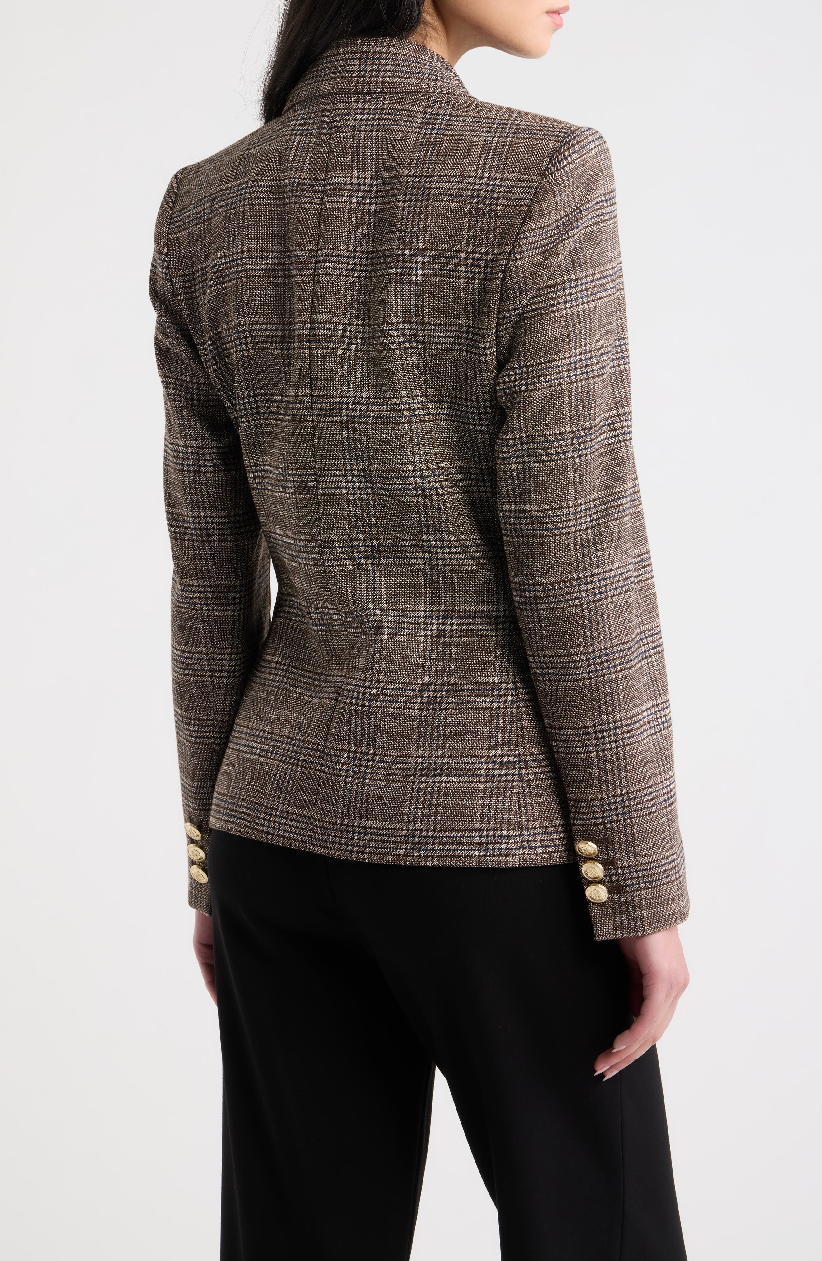 Tahari ASL Plaid Double Breasted Blazer (Women) | Nordstrom