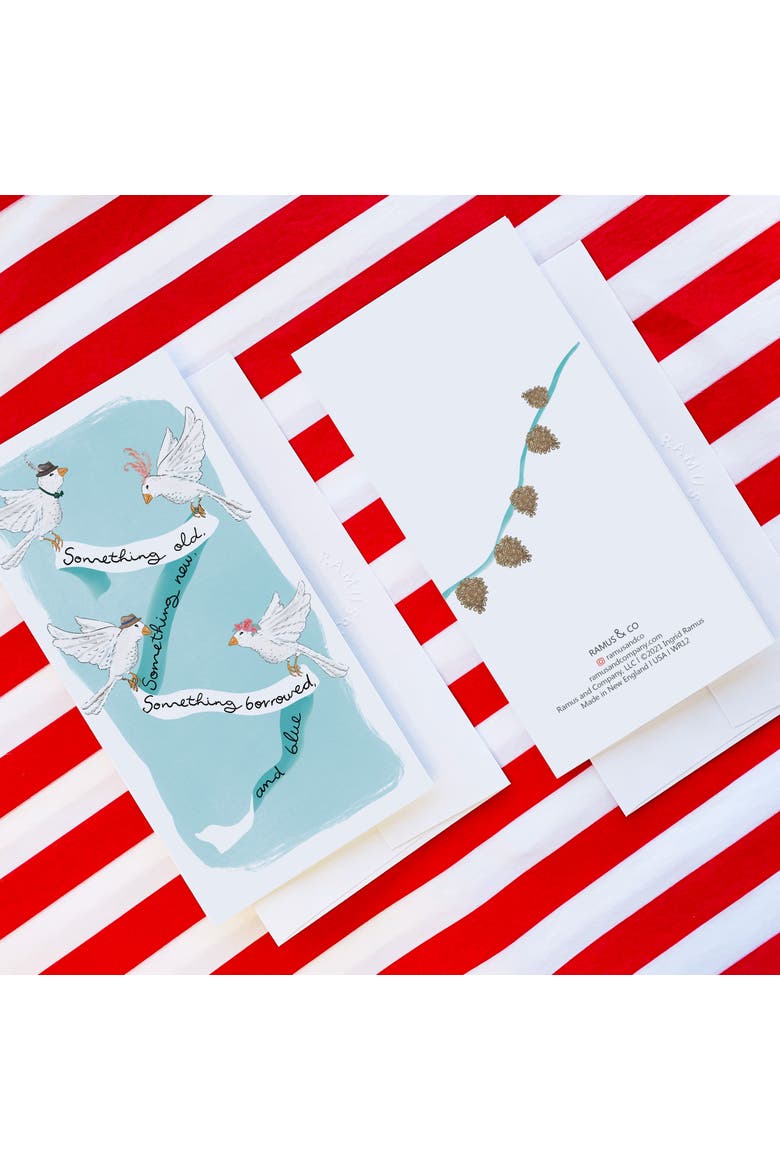 2ct Something Old, New, Borrowed and Blue Long Greeting Card Pack, Alternate, color, Multi-Pack