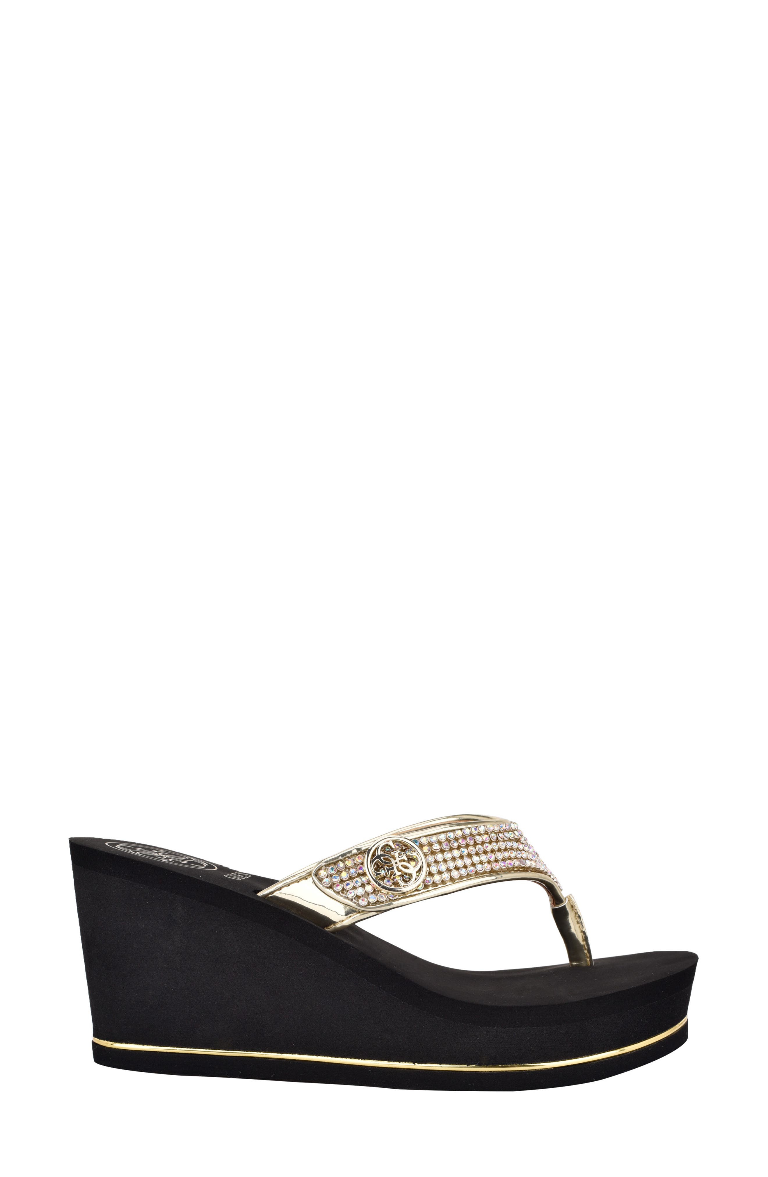 Sarraly Eva Platform Flip Flop, Alternate, color, GOLD