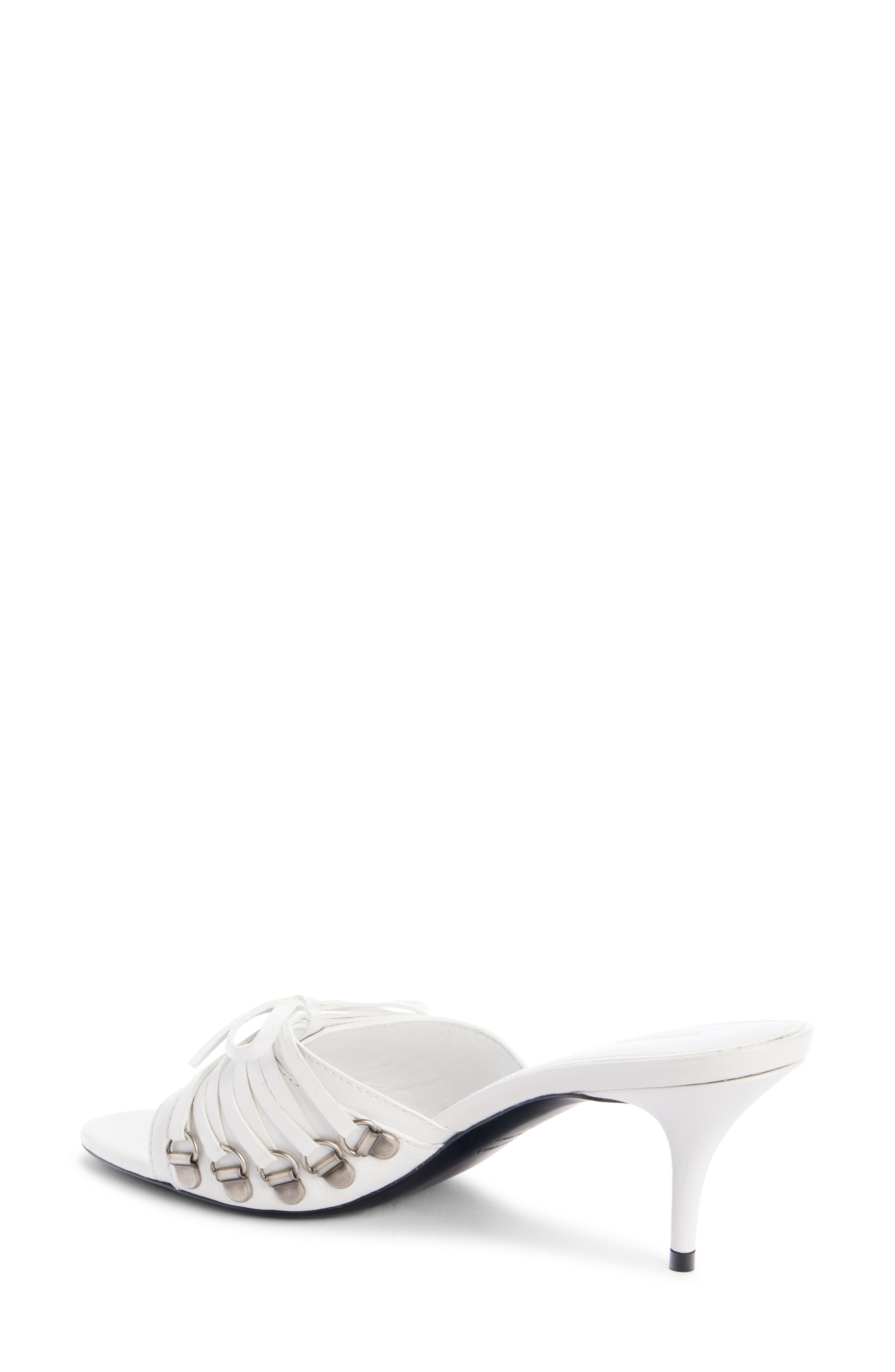 Balenciaga Cagole Slide Sandal, Alternate, color, Optic White