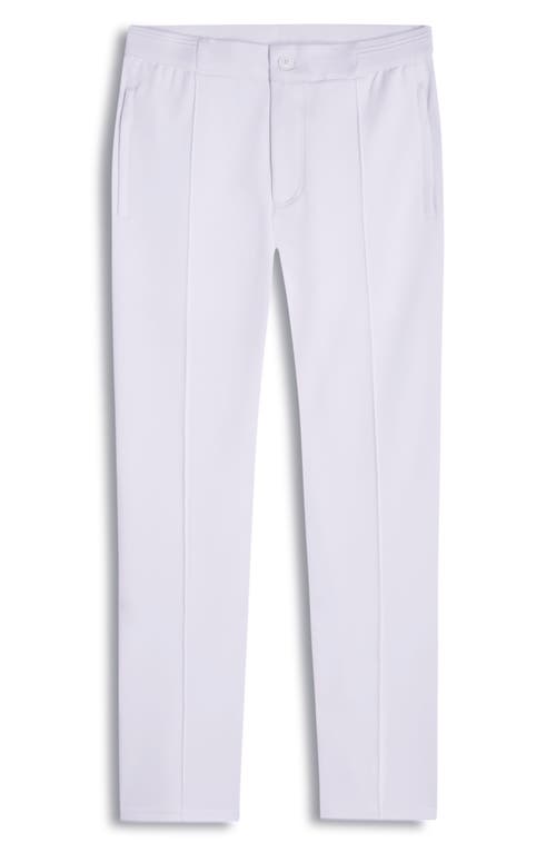 Bugatchi Soft Touch Knit Pintuck Pants In Chalk