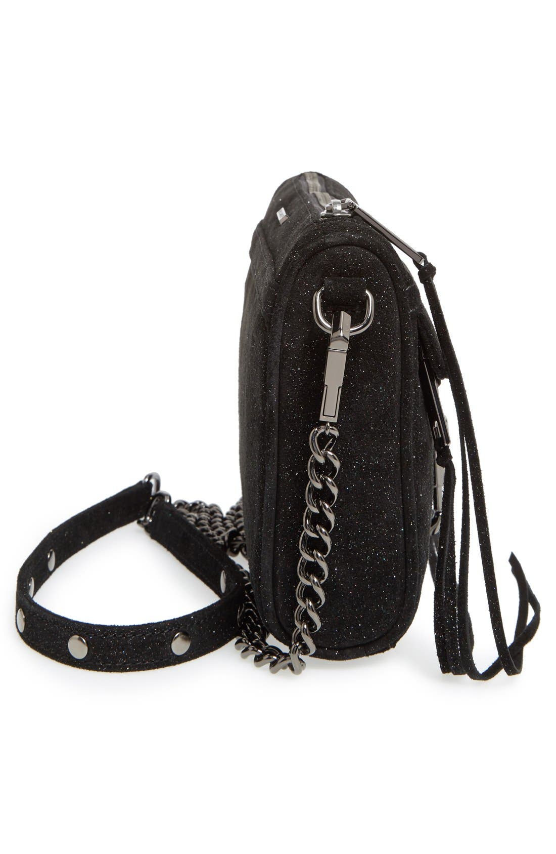 Rebecca Minkoff Mini MAC - Sparkle Leather Crossbody Bag, Alternate, color, 