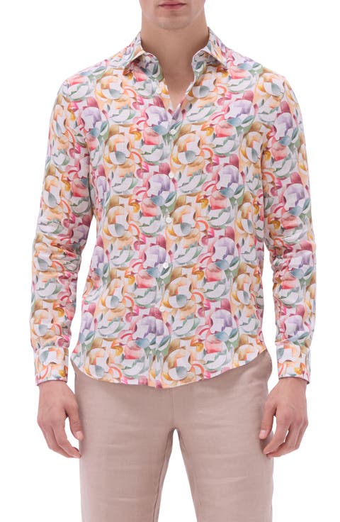 Julian Shaped Fit Linen Button-Up Shirt