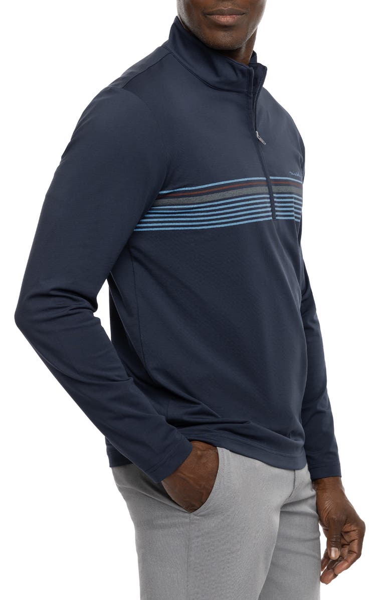 TravisMathew Make Music Stretch Quarter Zip Pullover, Alternate, color, Total Eclipse