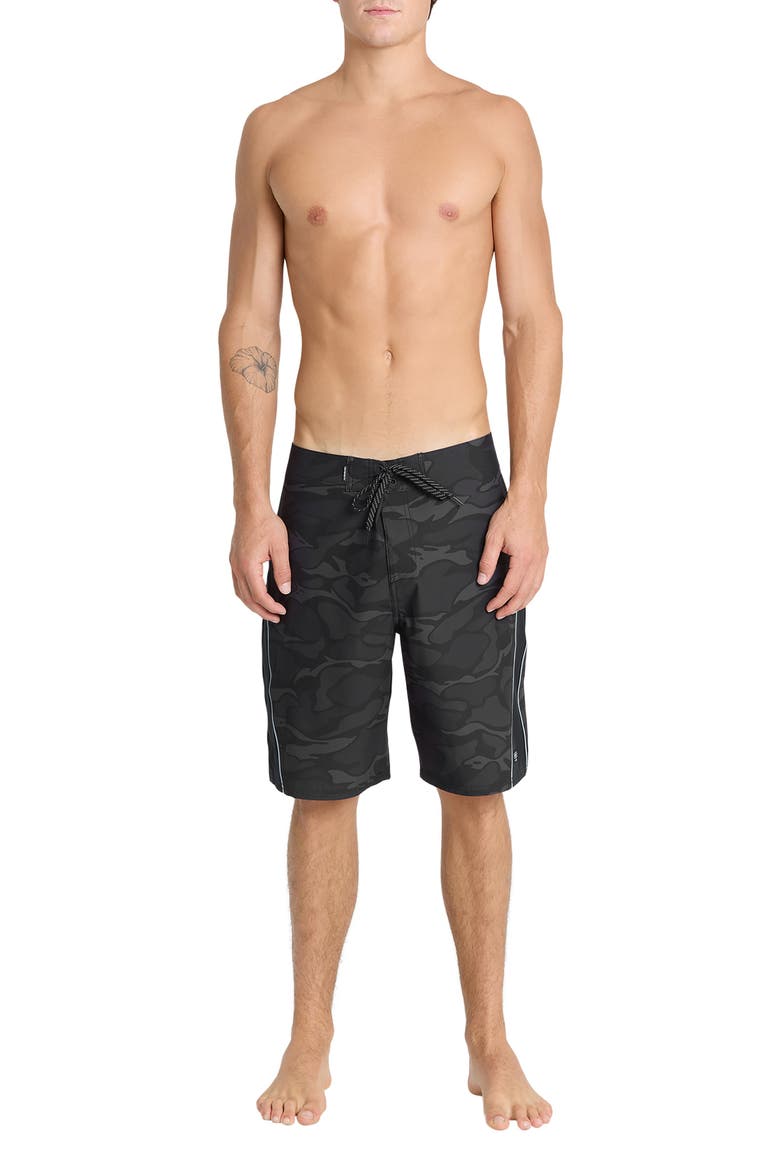 Mercury Gravity Print Board Shorts, Alternate, color, ANTHRACITE