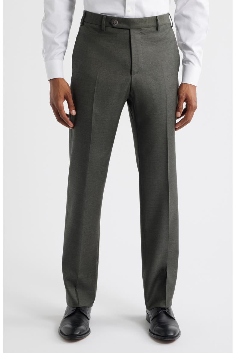 Devon Super 110s Serge Trousers, Main, color, SAGE