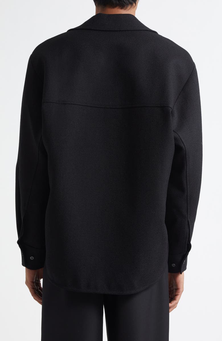 Séfr Wes Virgin Wool Button-Up Shirt, Alternate, color, Structured Coal