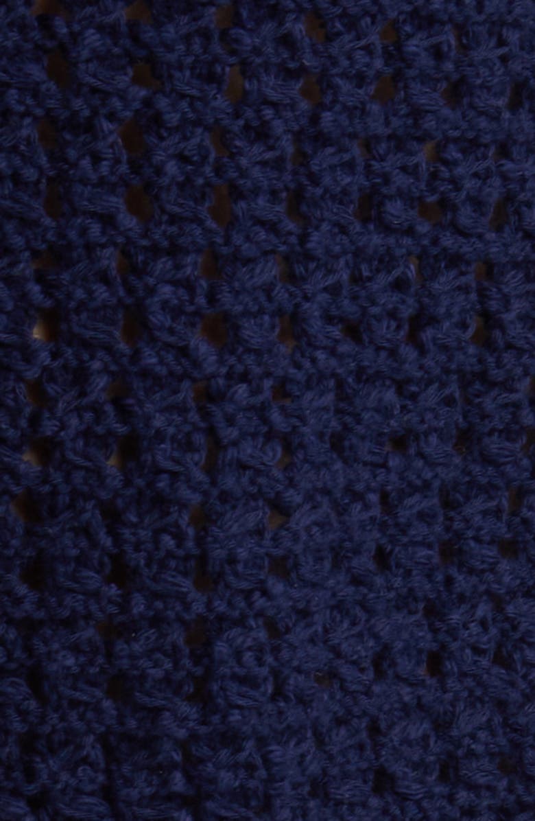 FRAME Crop Cotton Cardigan, Alternate, color, Navy