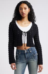 BP. Fly Away Open Stitch Cardigan