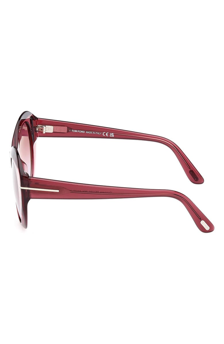 TOM FORD Butterfly 52mm Sunglasses, Alternate, color, Shiny Red / Violet