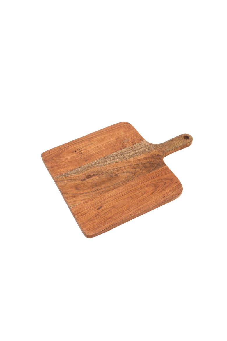 Acacia Wood Chopping Board with Handle, Main, color, Natural Wood