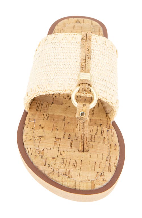 Reaction Kenneth Cole Sabriya Slide Sandal In Natural Raffia
