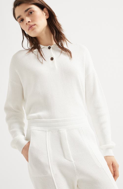 Brunello Cucinelli Jogginghose Aus Baumwolle In White