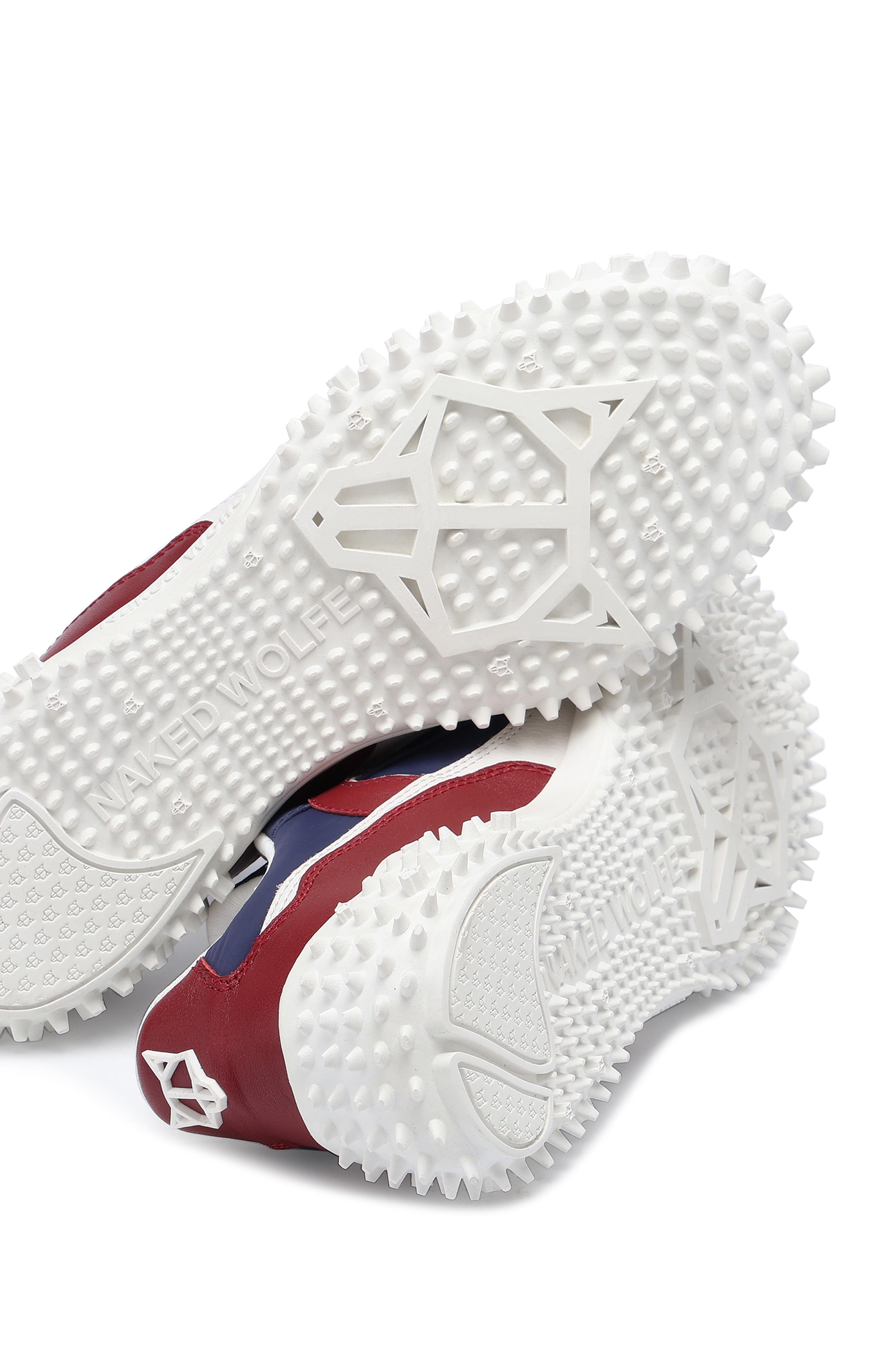 Naked Wolfe Lace-Up Sneaker, Alternate, color, Red Blue White Nylon Leather