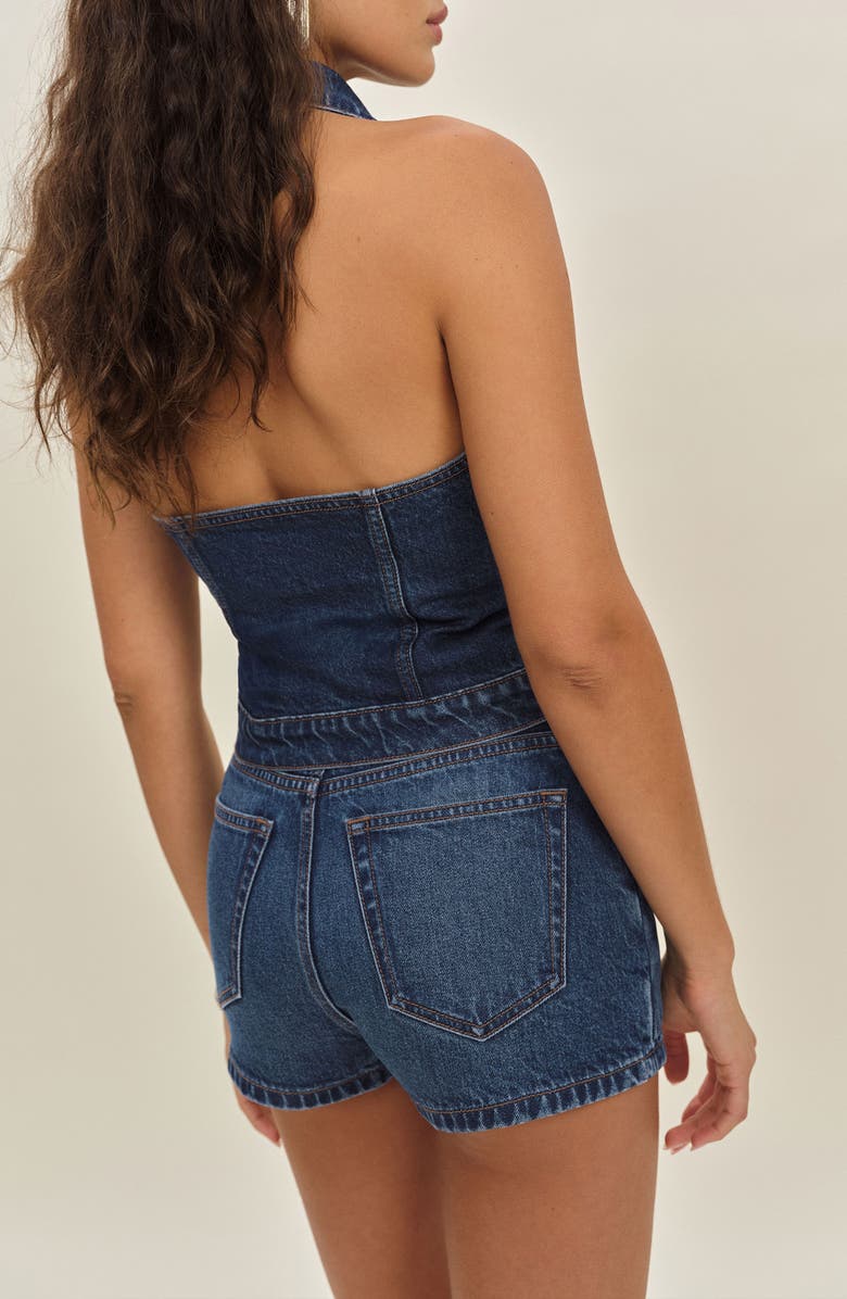 Reformation Luisa Denim Halter Top, Alternate, color,