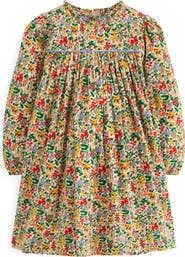 Mini Boden Kids' Floral Long Sleeve Corduroy Dress